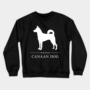 Canaan Dog White Silhouette Crewneck Sweatshirt